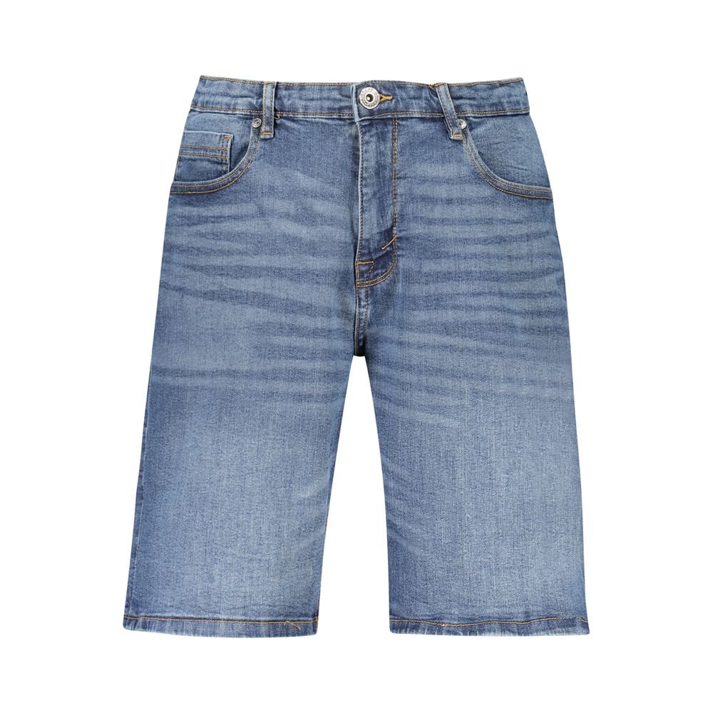 Blue Cotton Mens Short