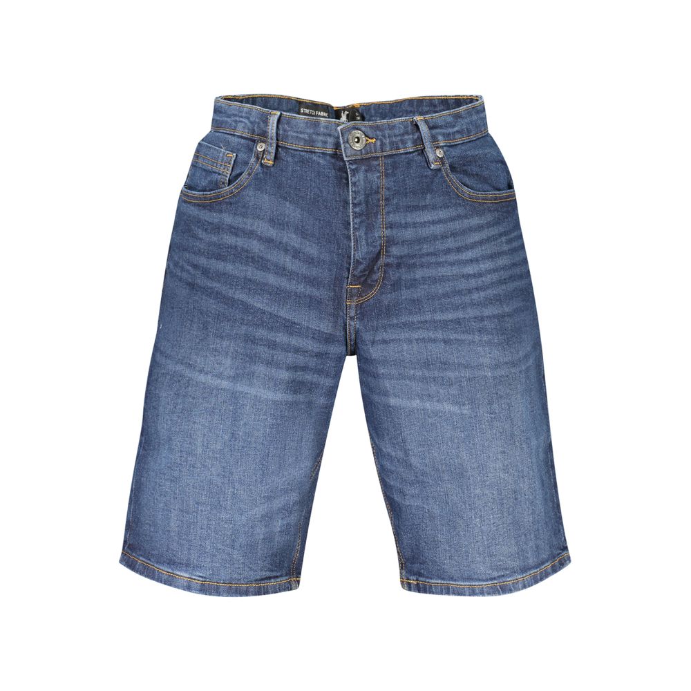 Blue Cotton Mens Short