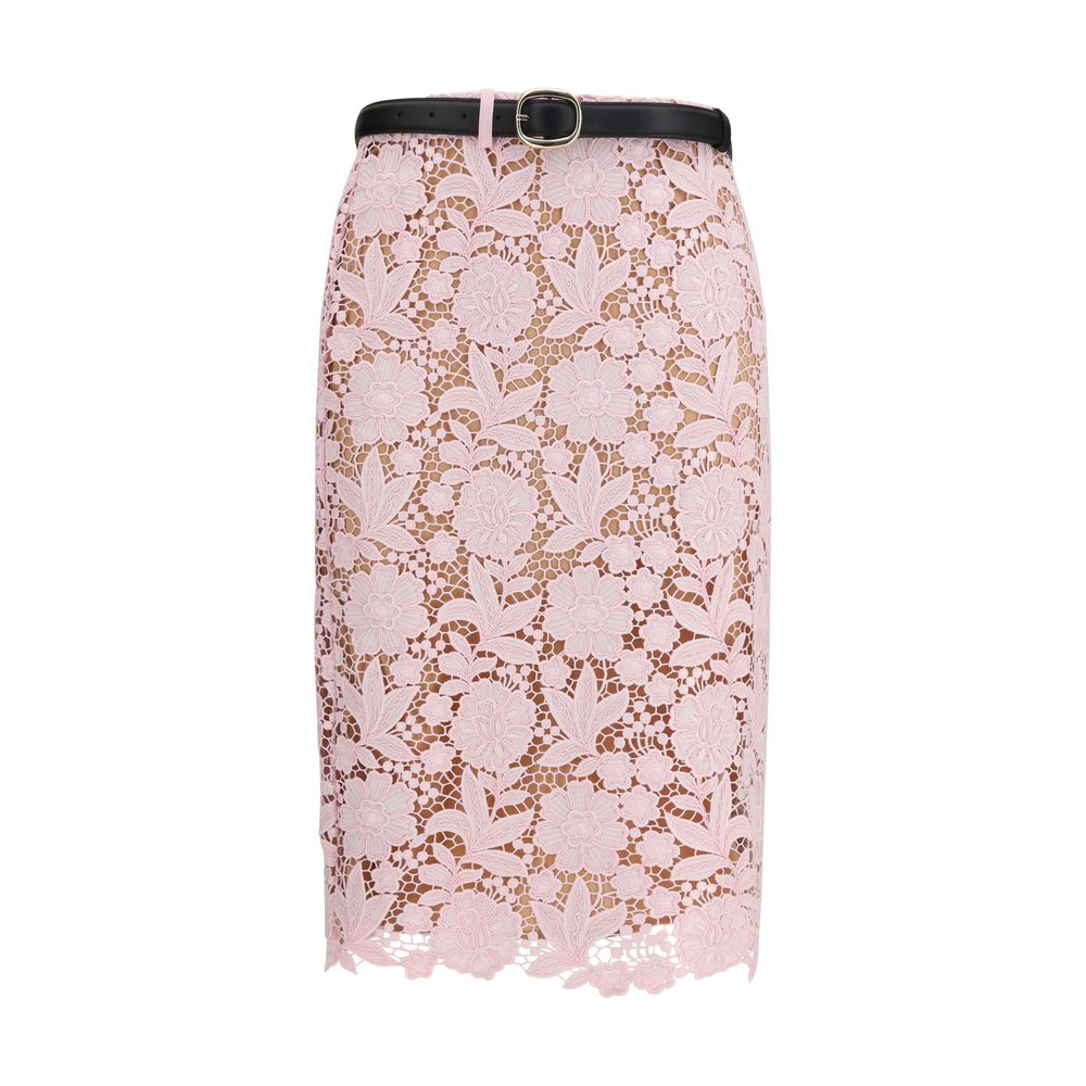 Multicolor Polyester Midi Skirt