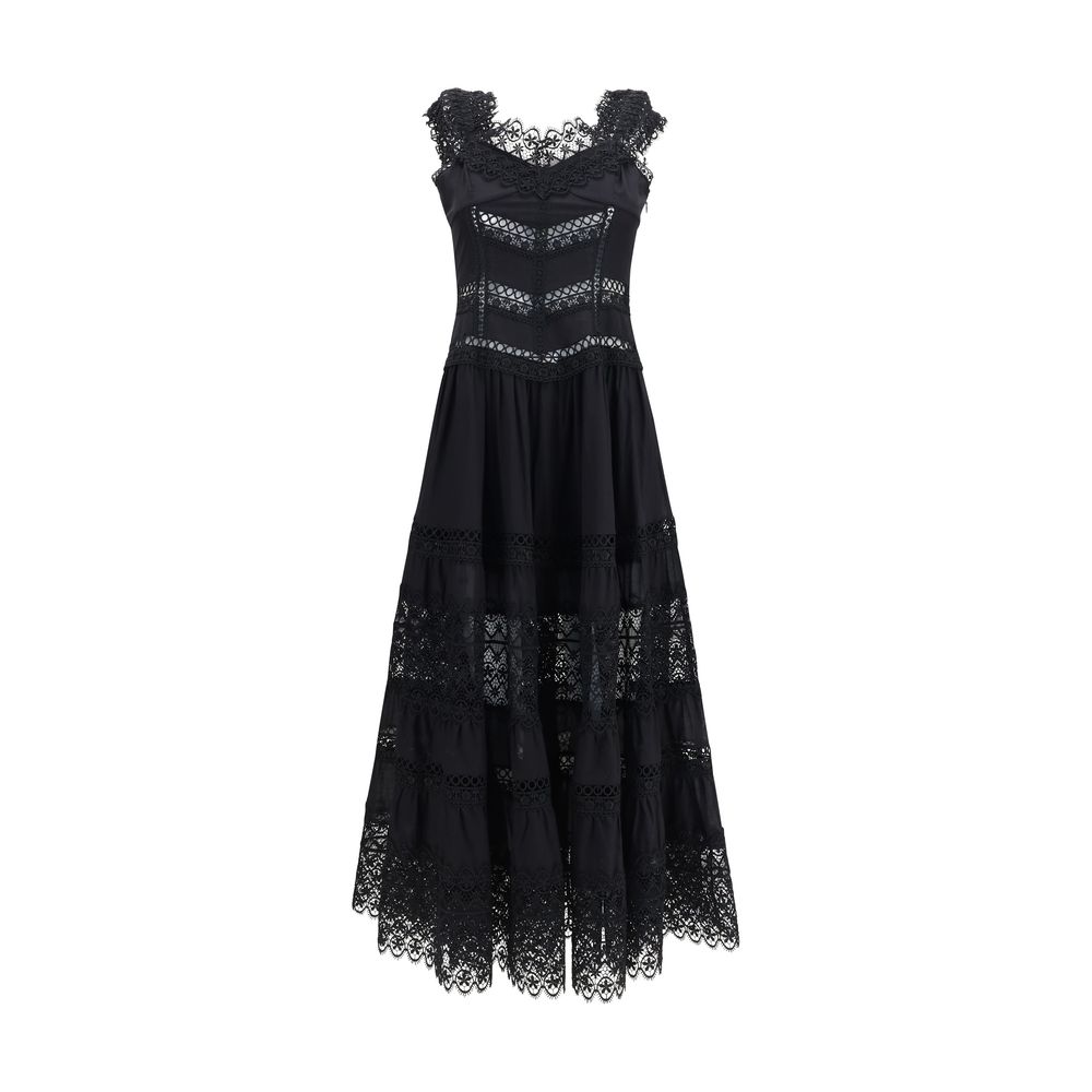 Black Cotton Casual Dress