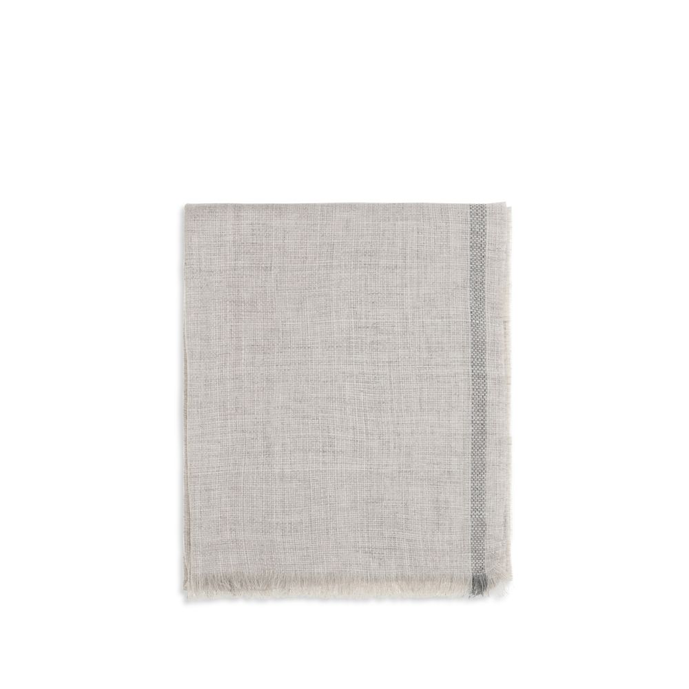 Gray Linen Scarf