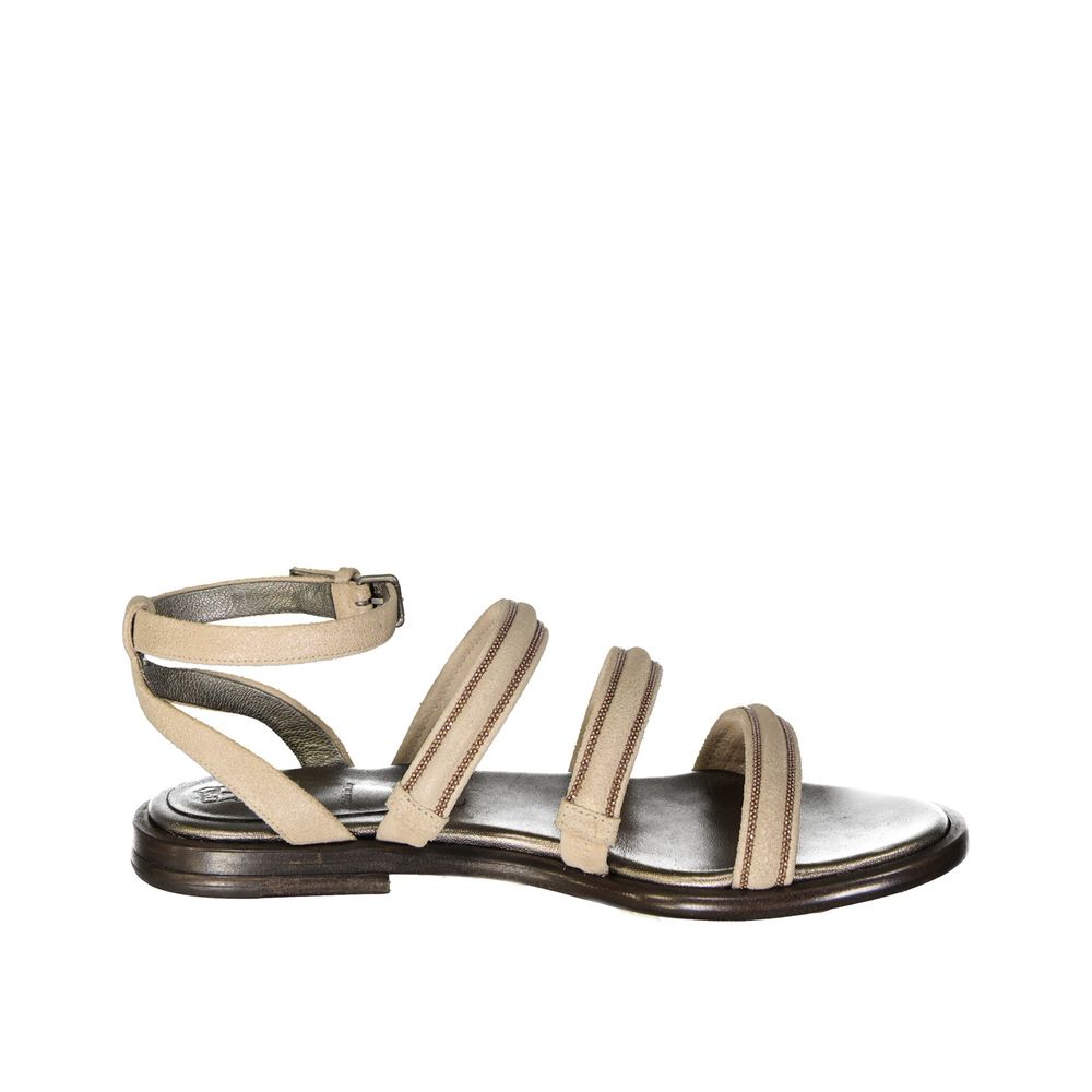 Beige Calfskin Sandals