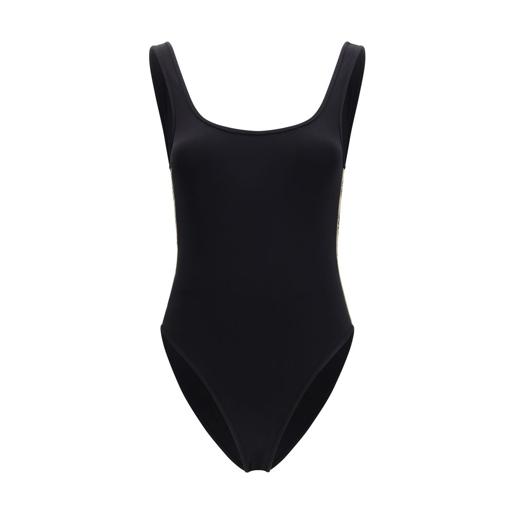 Black Polyamide One-Piece Swimsuit
