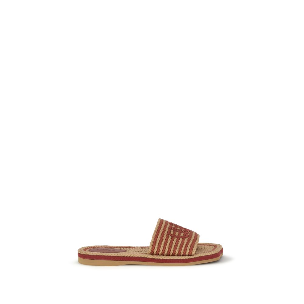 Brown Lamb Ovis Aries Aries Flat Sandals