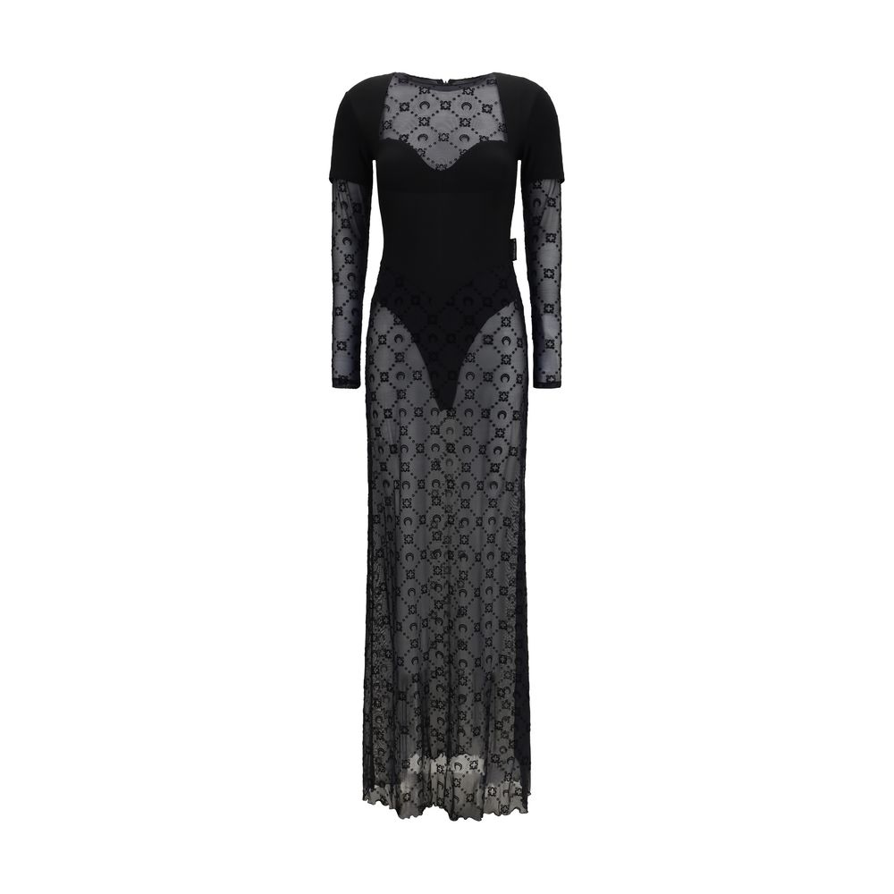 Black Polyamide Casual Dress
