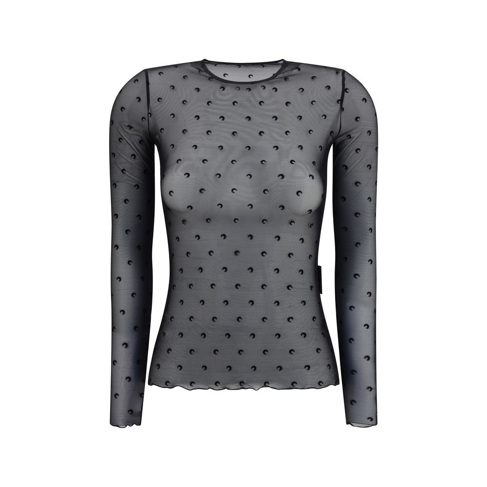 Black Polyamide Pattern Shirt