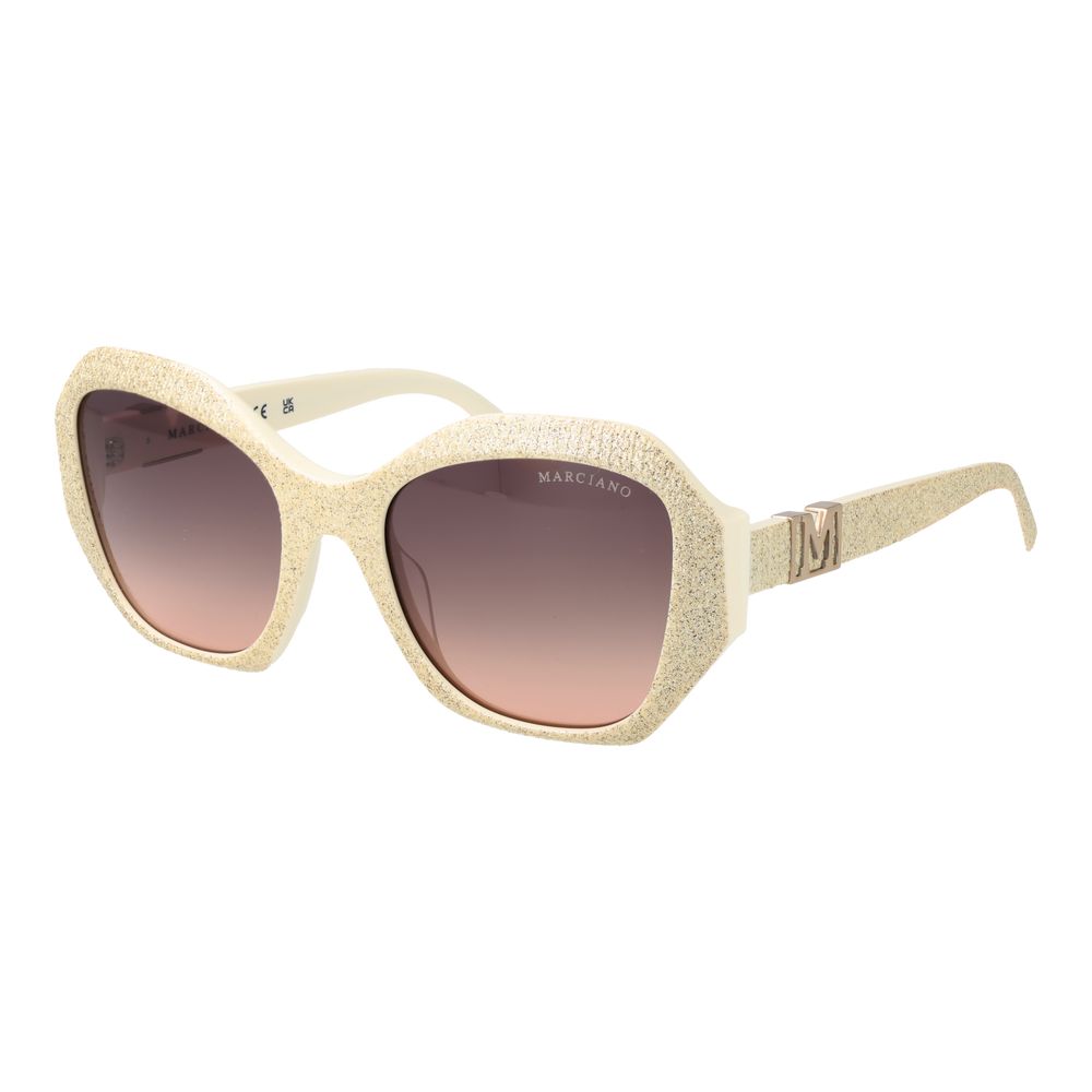 Beige Plastic Sunglasses