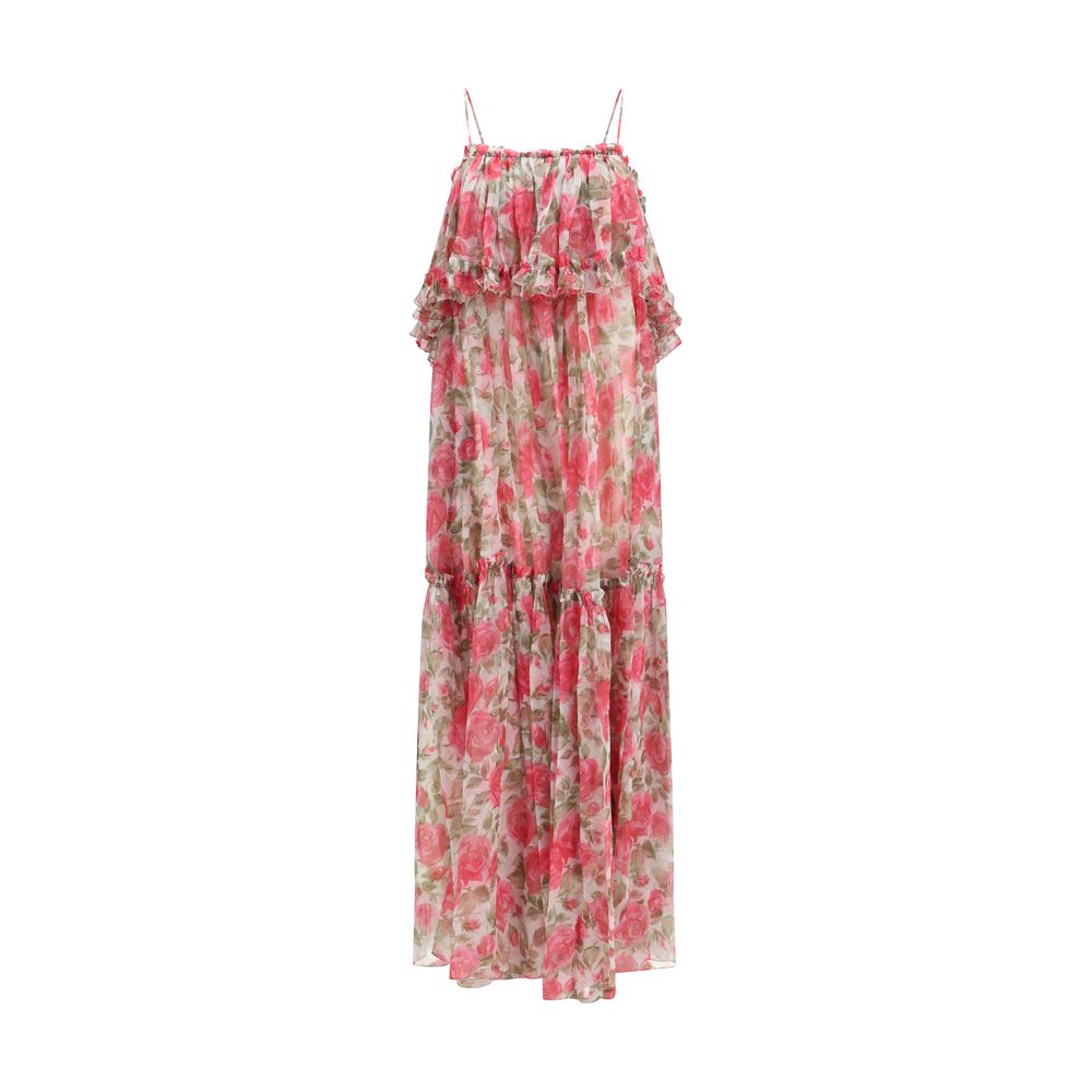 Multicolor Silk Casual Dress