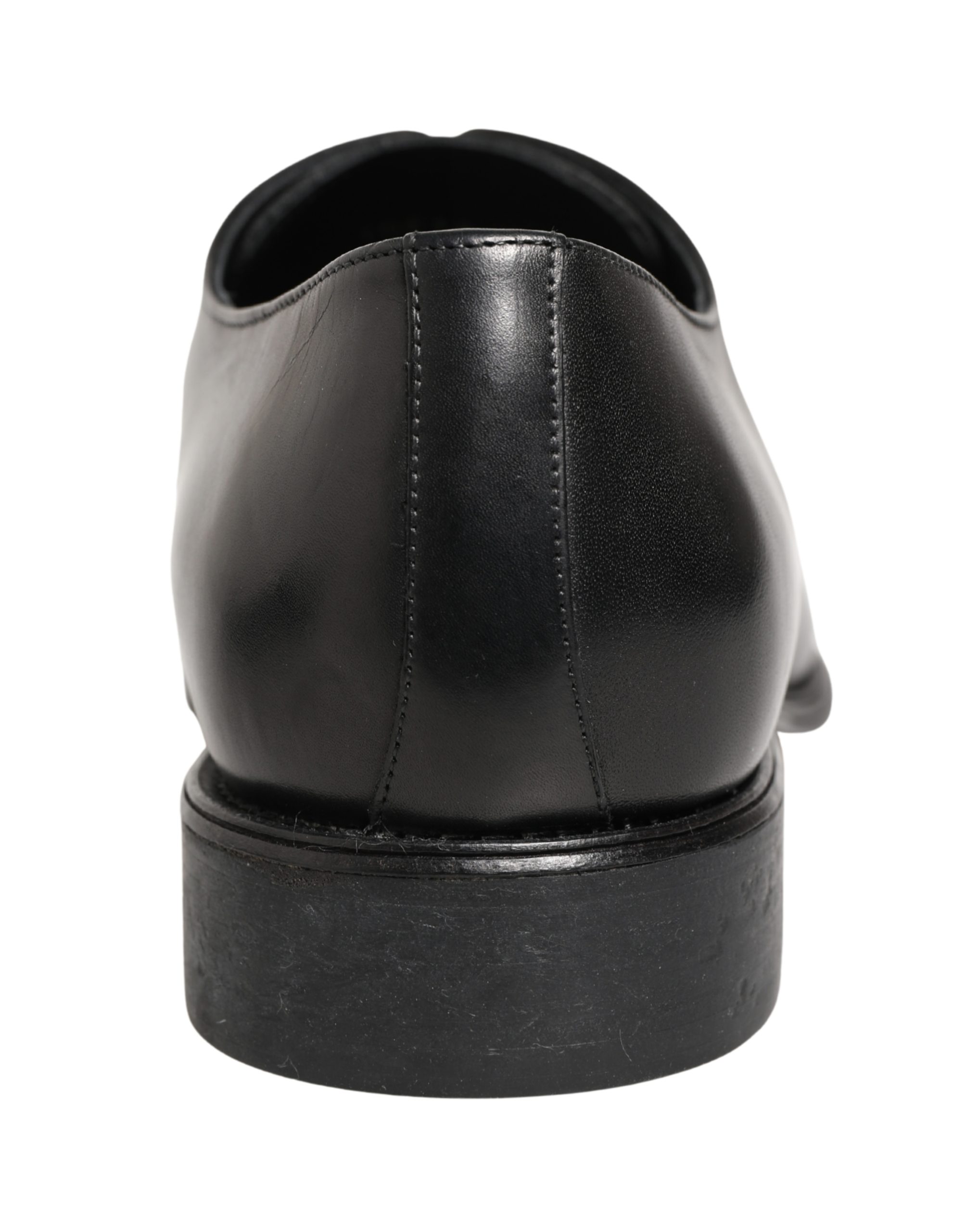 Dolce & Gabbana Black Calfskin Leather Derby Men Dress Shoes - Men
