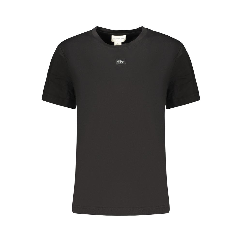 Black Cotton Womens T-Shirt