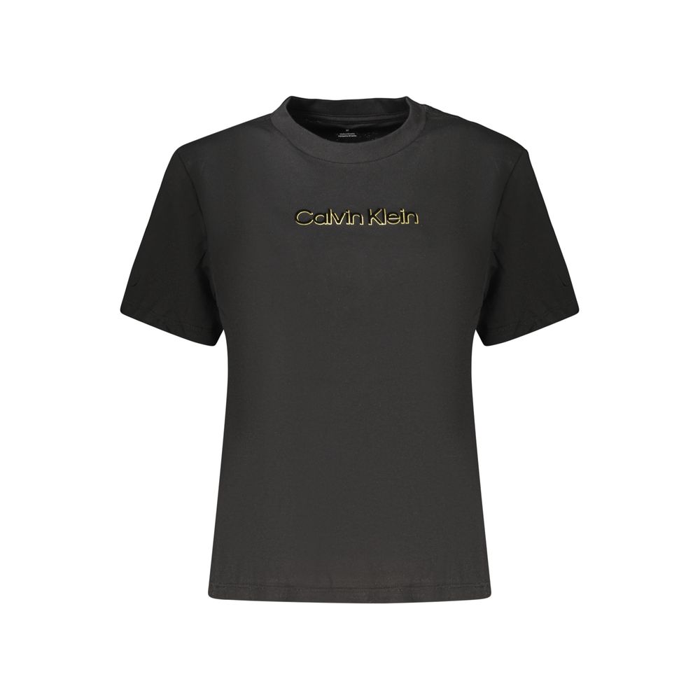 Black Cotton Womens T-Shirt