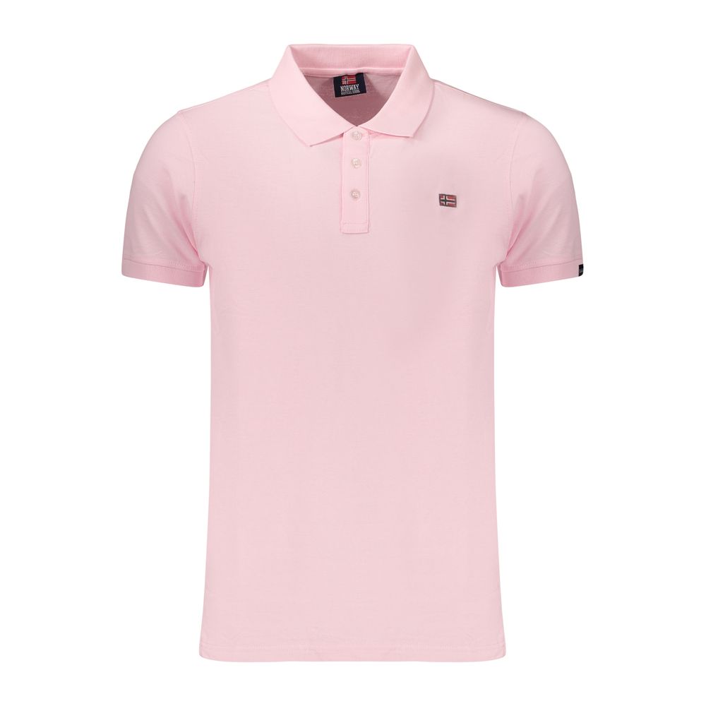 Pink Cotton Men's Polo Shirt