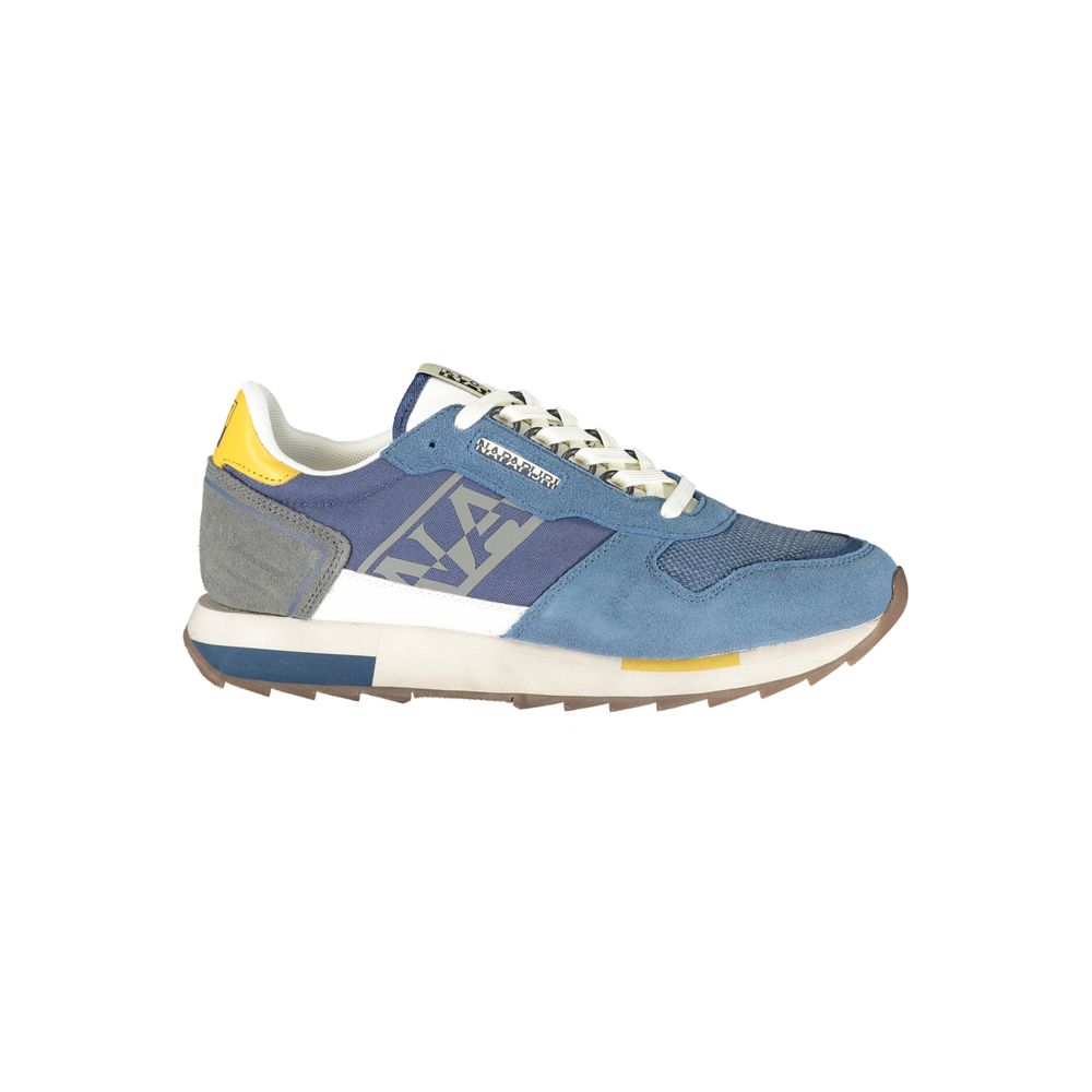 Blue Polyester Men's Sneaker
