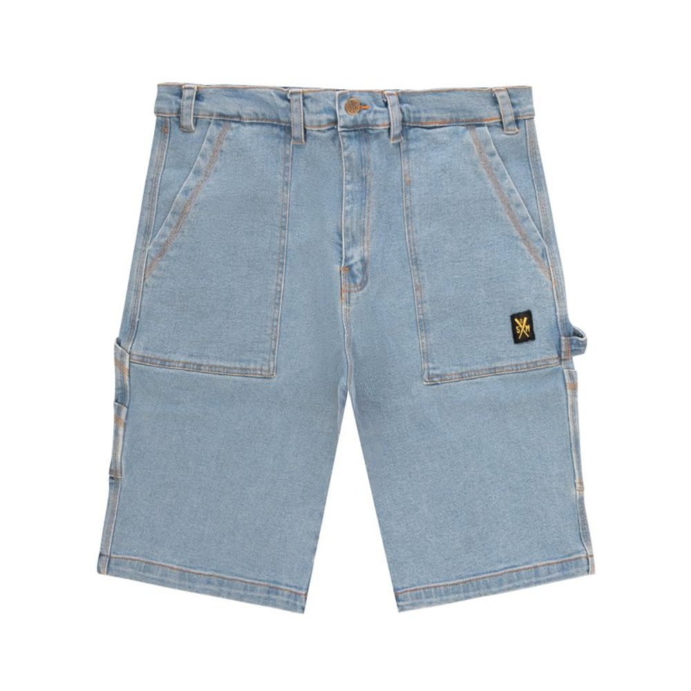 Blue Cotton Bermuda Shorts