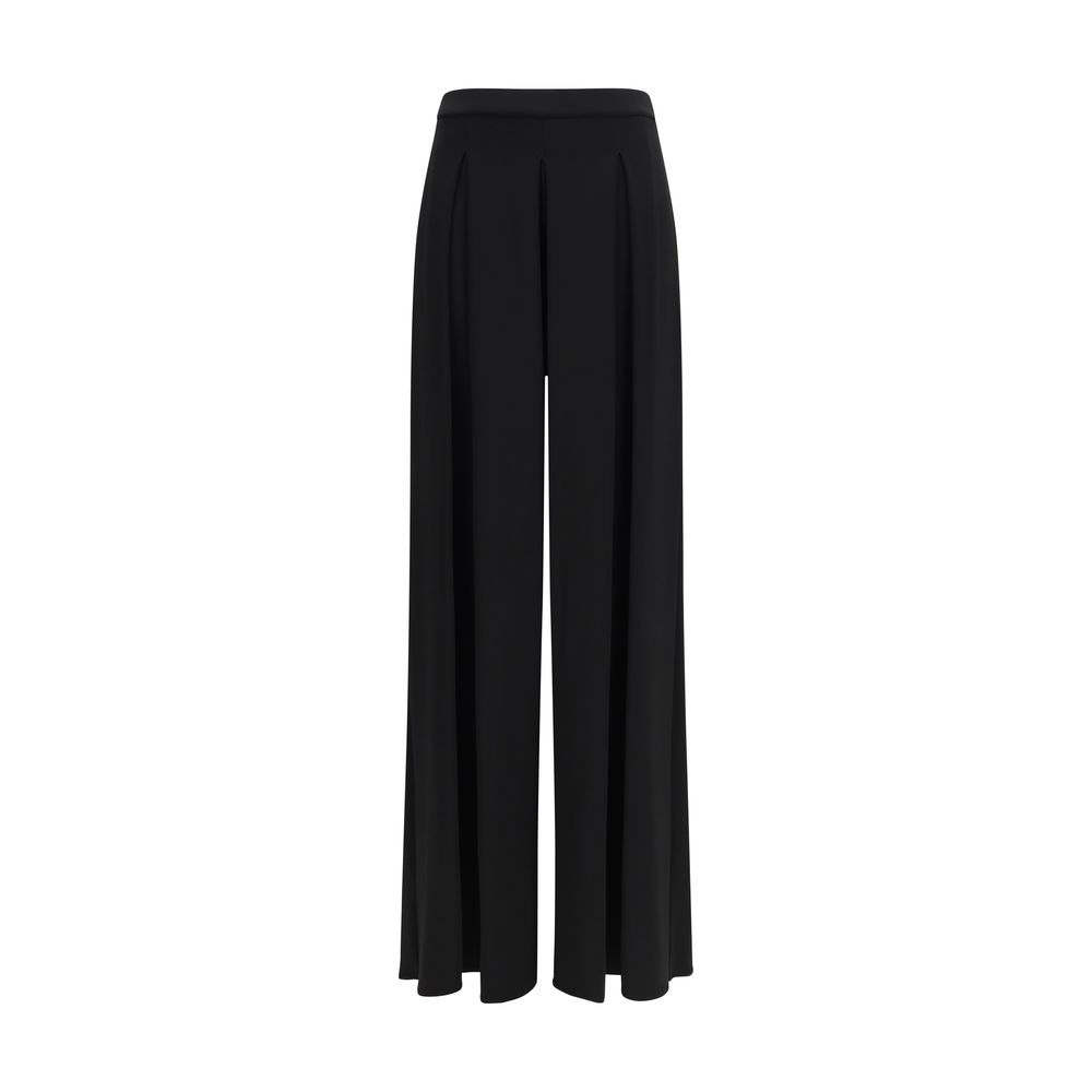 Black Viscose Casual Pants