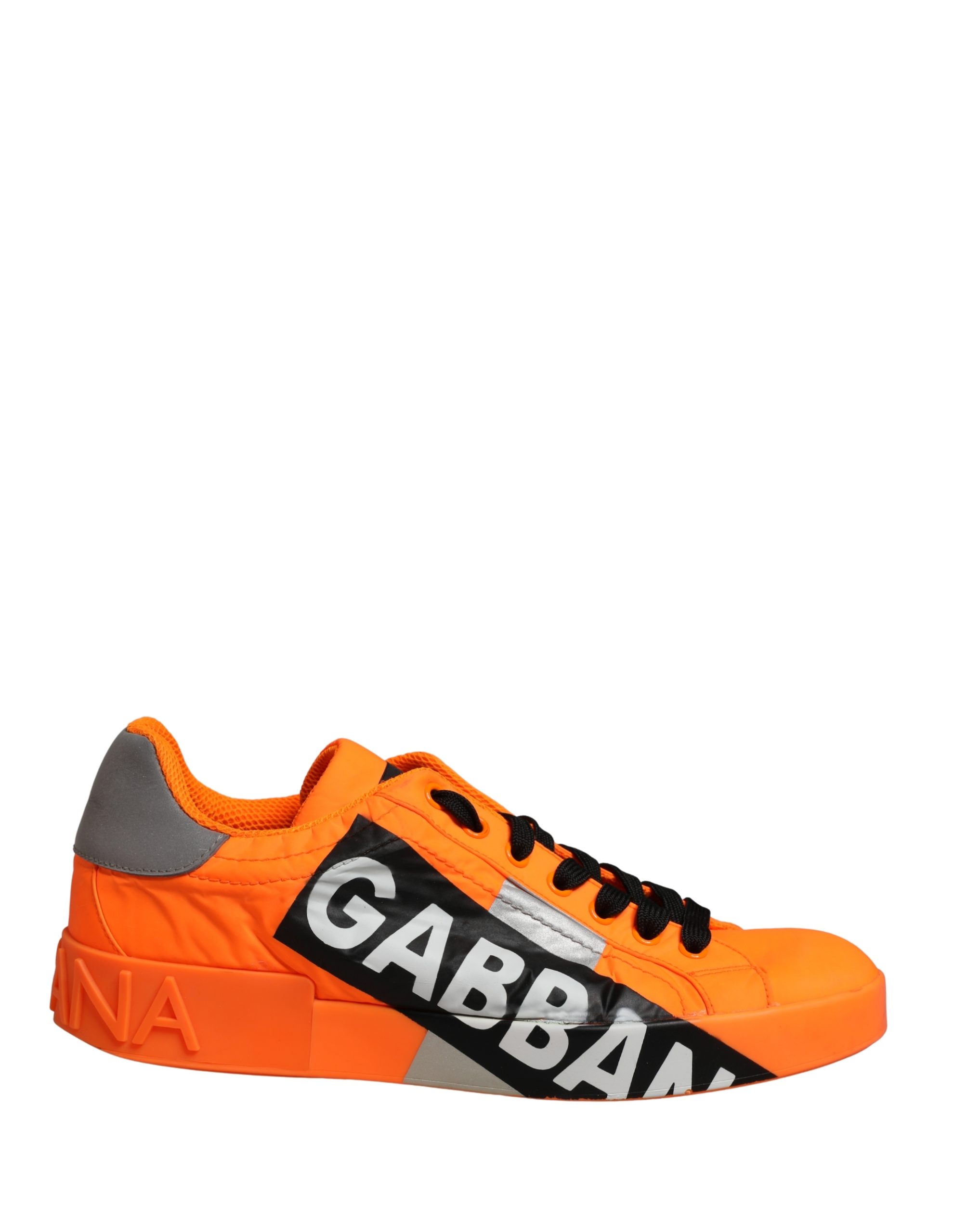 Dolce & Gabbana Orange Logo Tape Low Top Portofino Men Sneakers Men's Shoes (Pre-Owned)