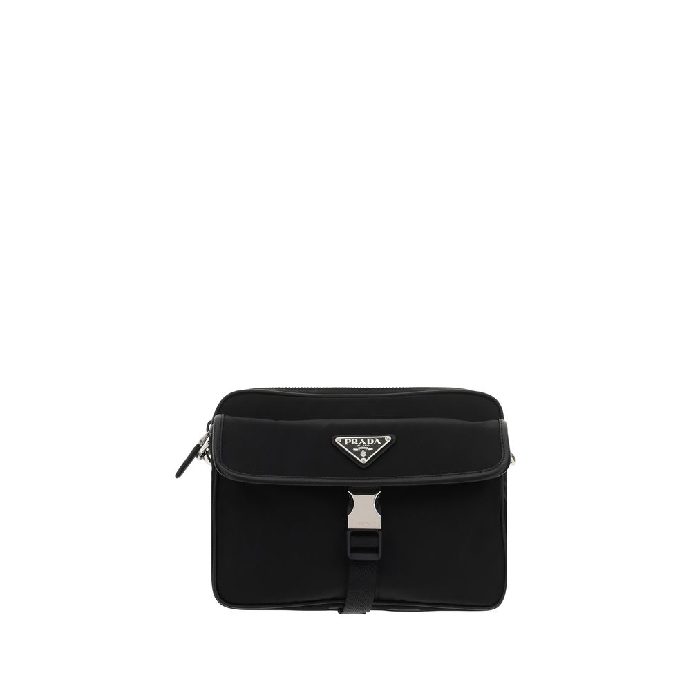 Prada Black Polyamide Shoulder Bag - Men
