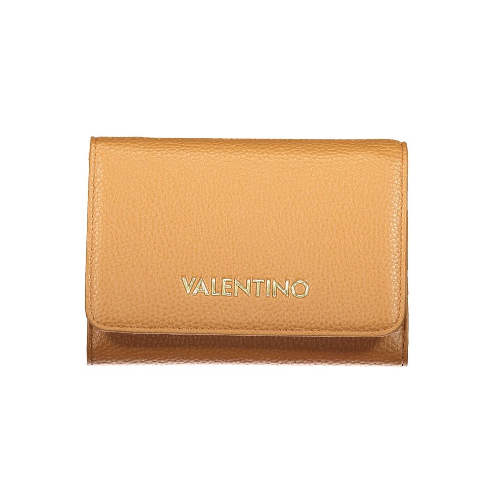 Brown Polyurethane Women's Wallet