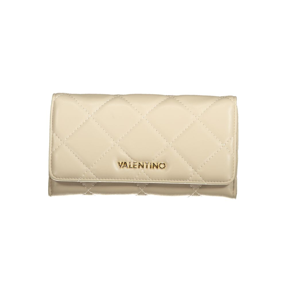 Beige Polyurethane Women's Wallet