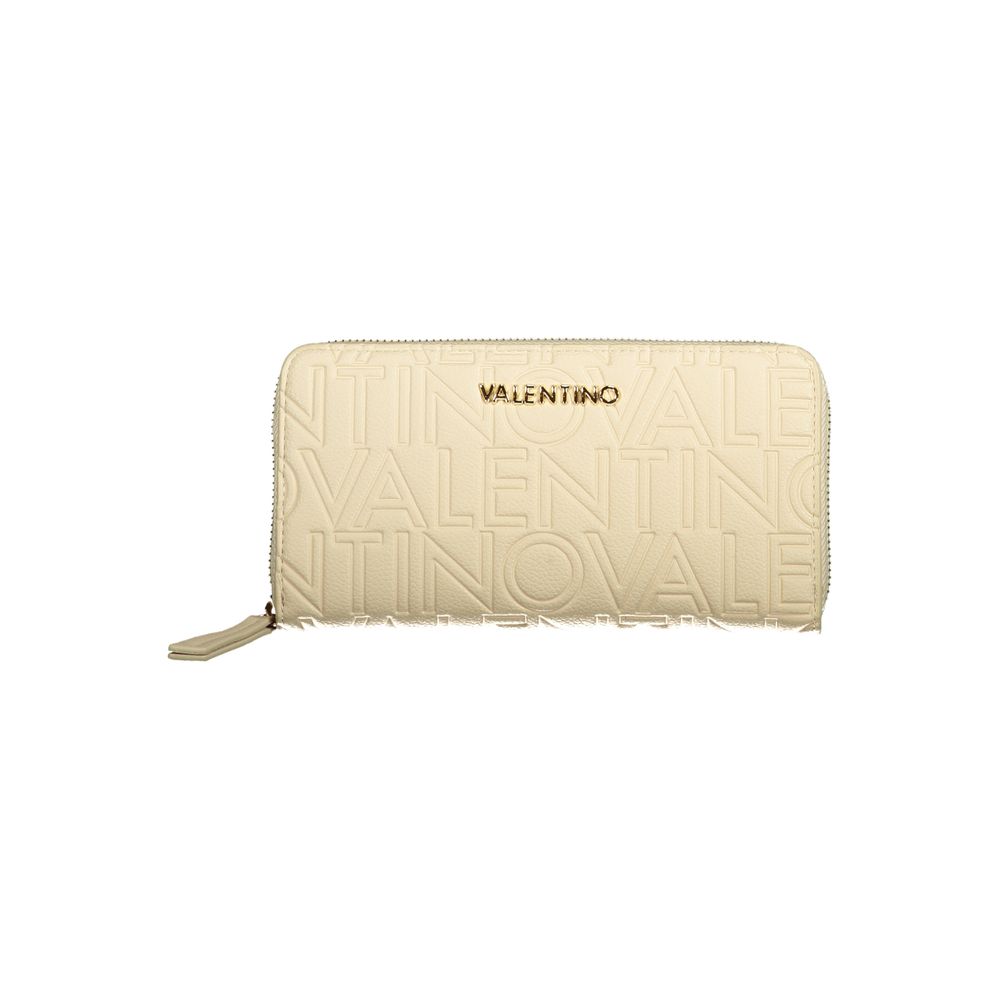 Beige Polyurethane Women's Wallet