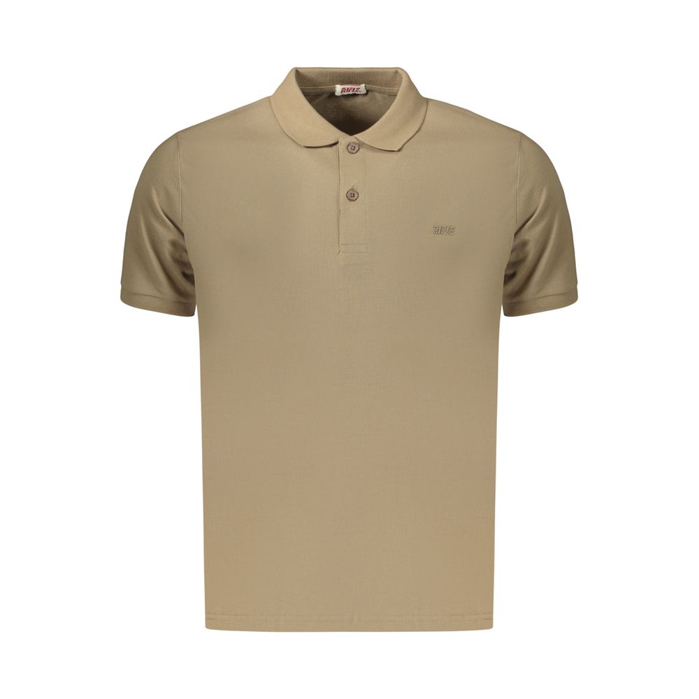 Brown Cotton Men's Polo Shirt