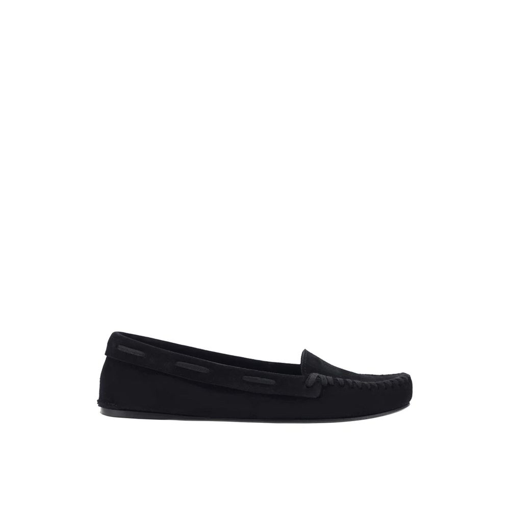 Black Calfskin Flats