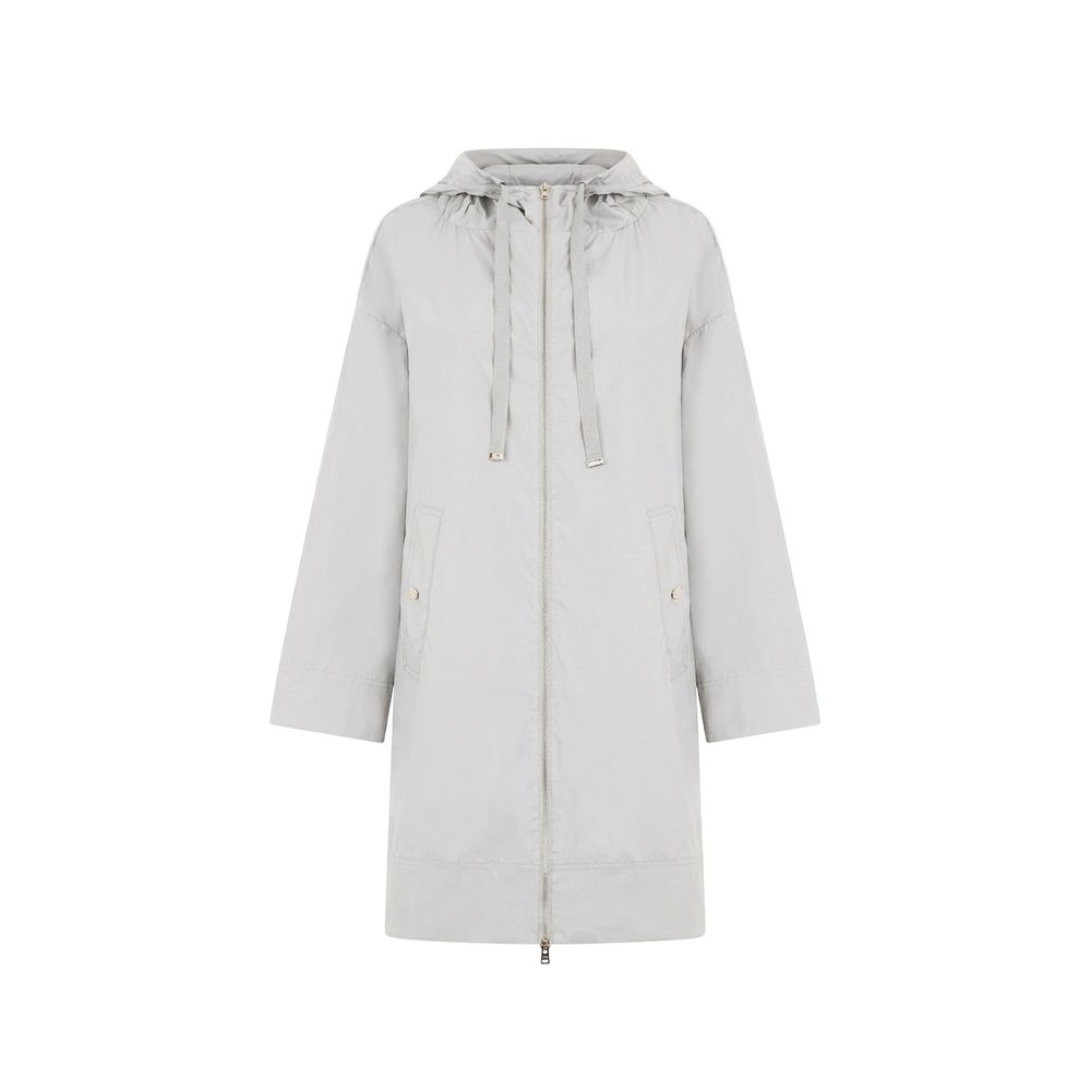 Gray Elastane Coat