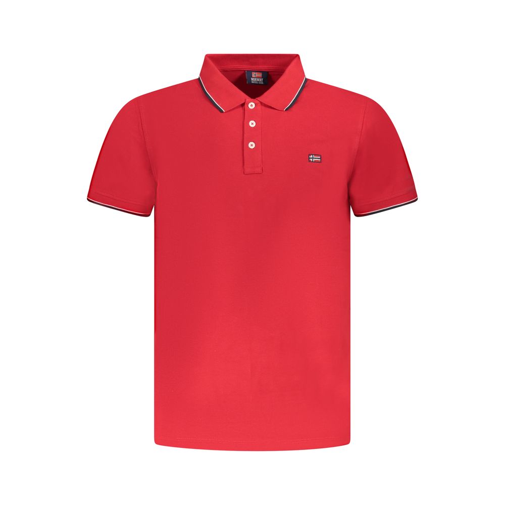 Red Cotton Men Polo