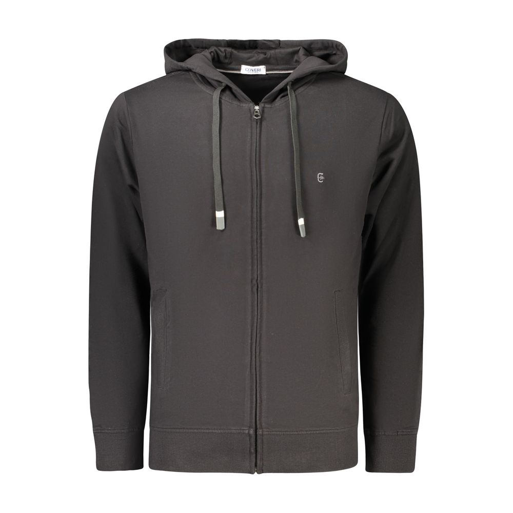 Black Cotton Mens Sweatshirt