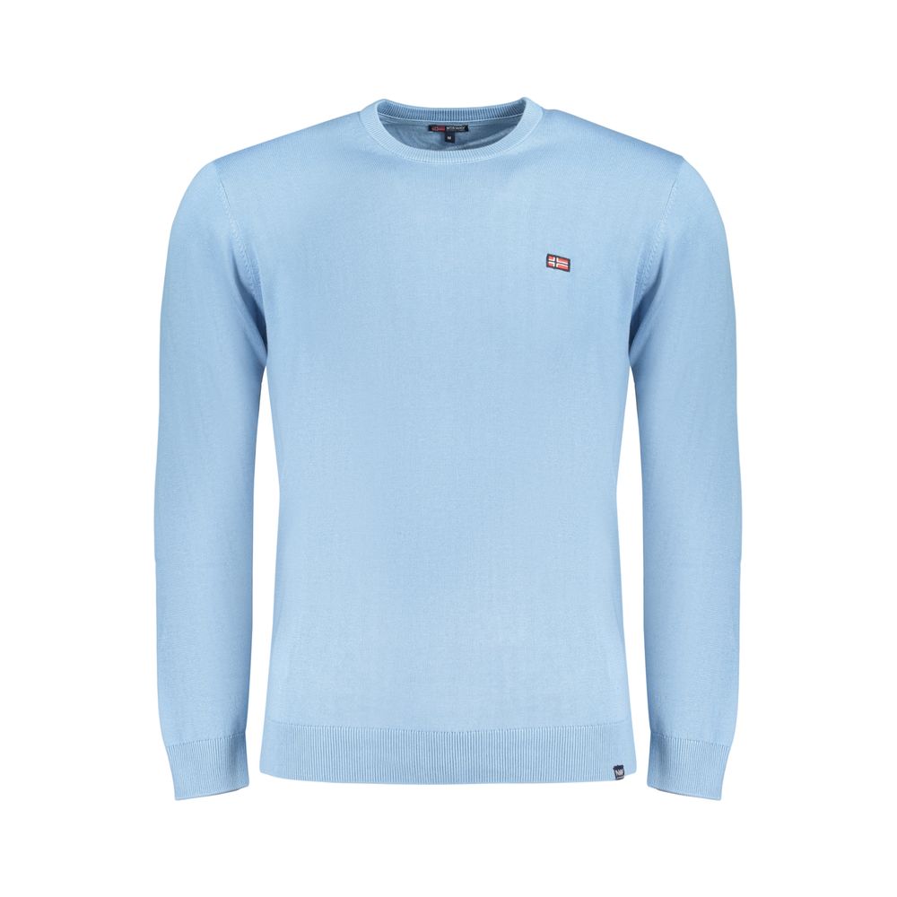 Blue Cotton Men's Sweater