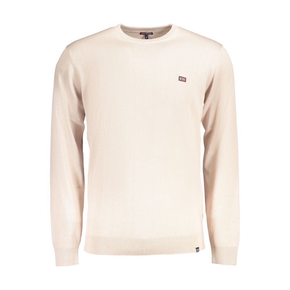 Beige Cotton Men's Sweater