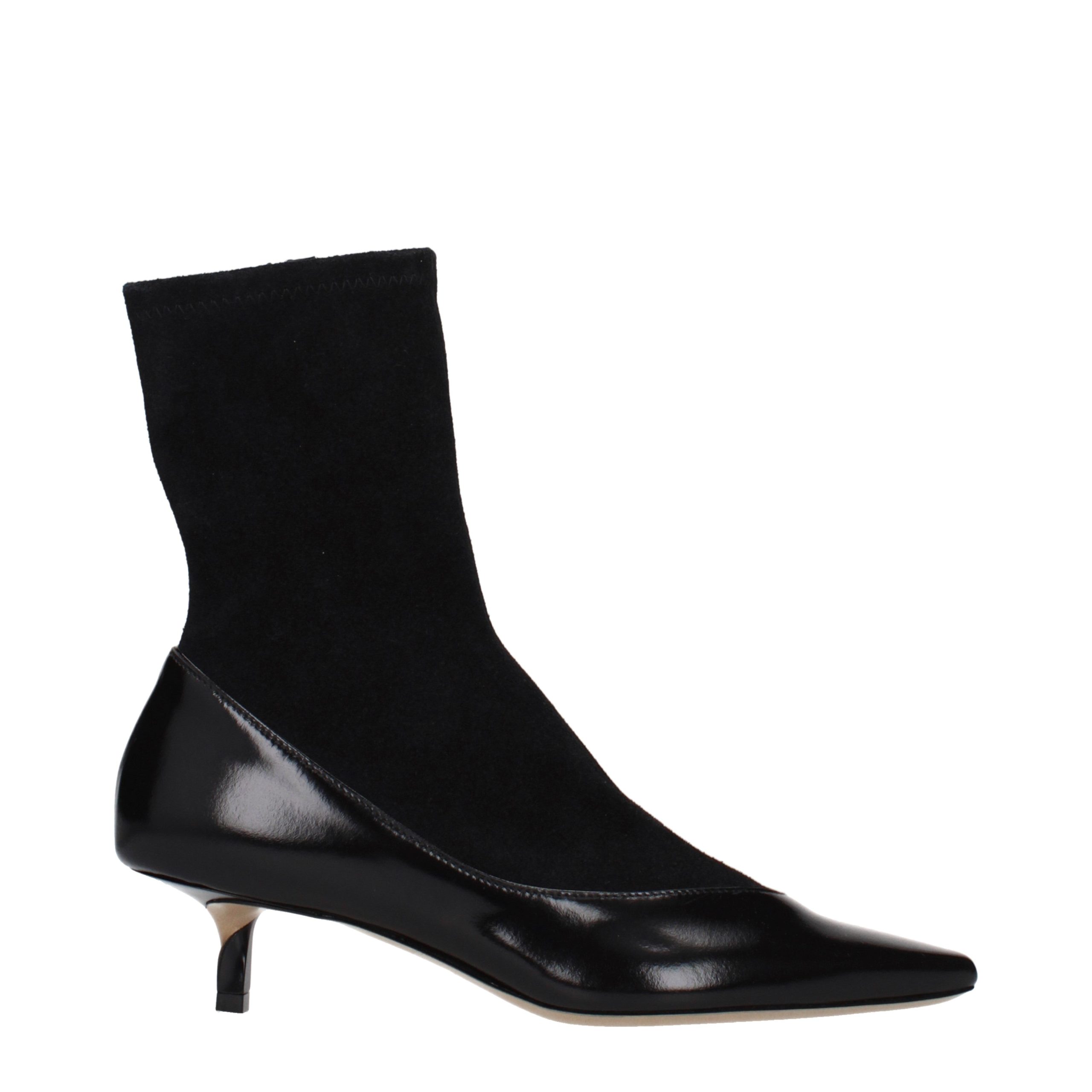 Black Leather Ankle Boots