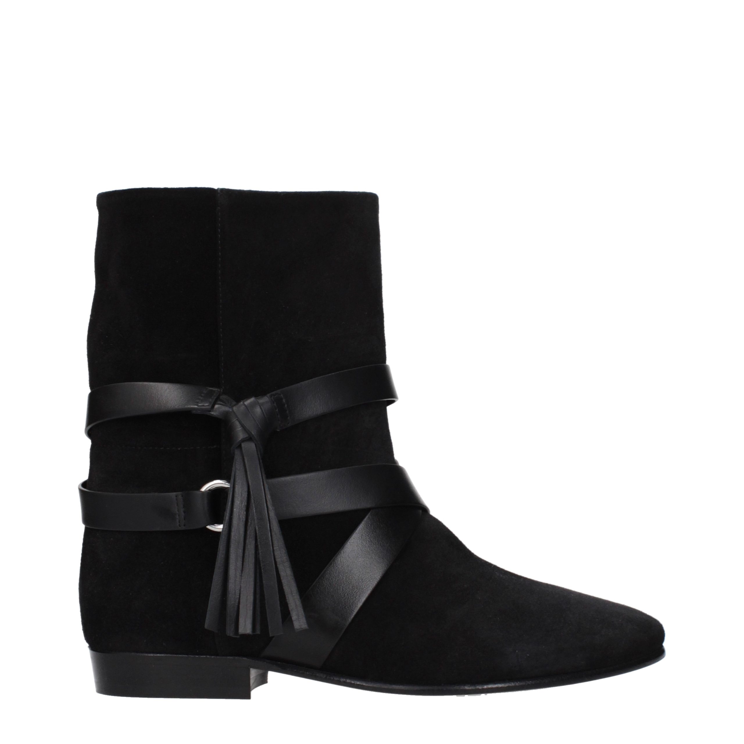 Black Leather Ankle Boots