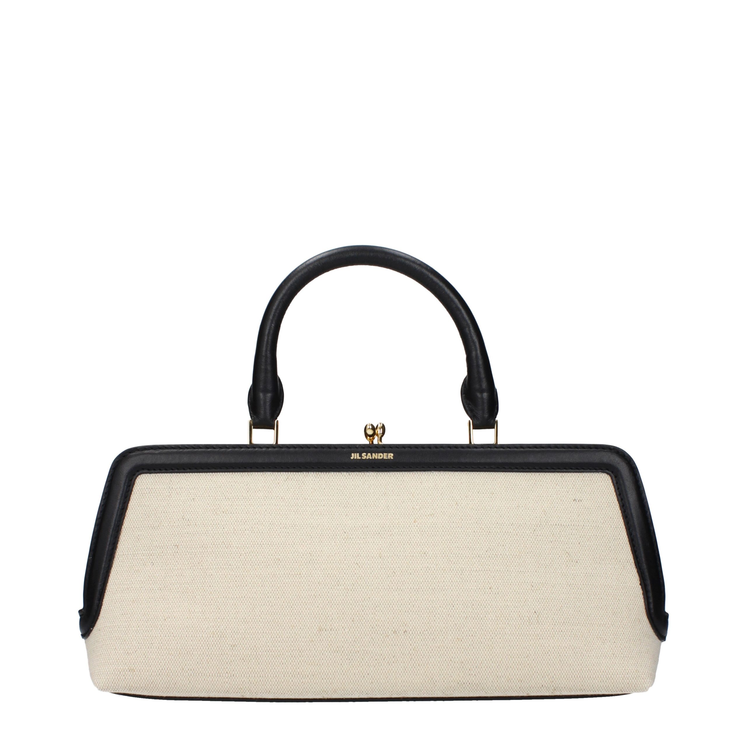 Beige Fabric Handbag