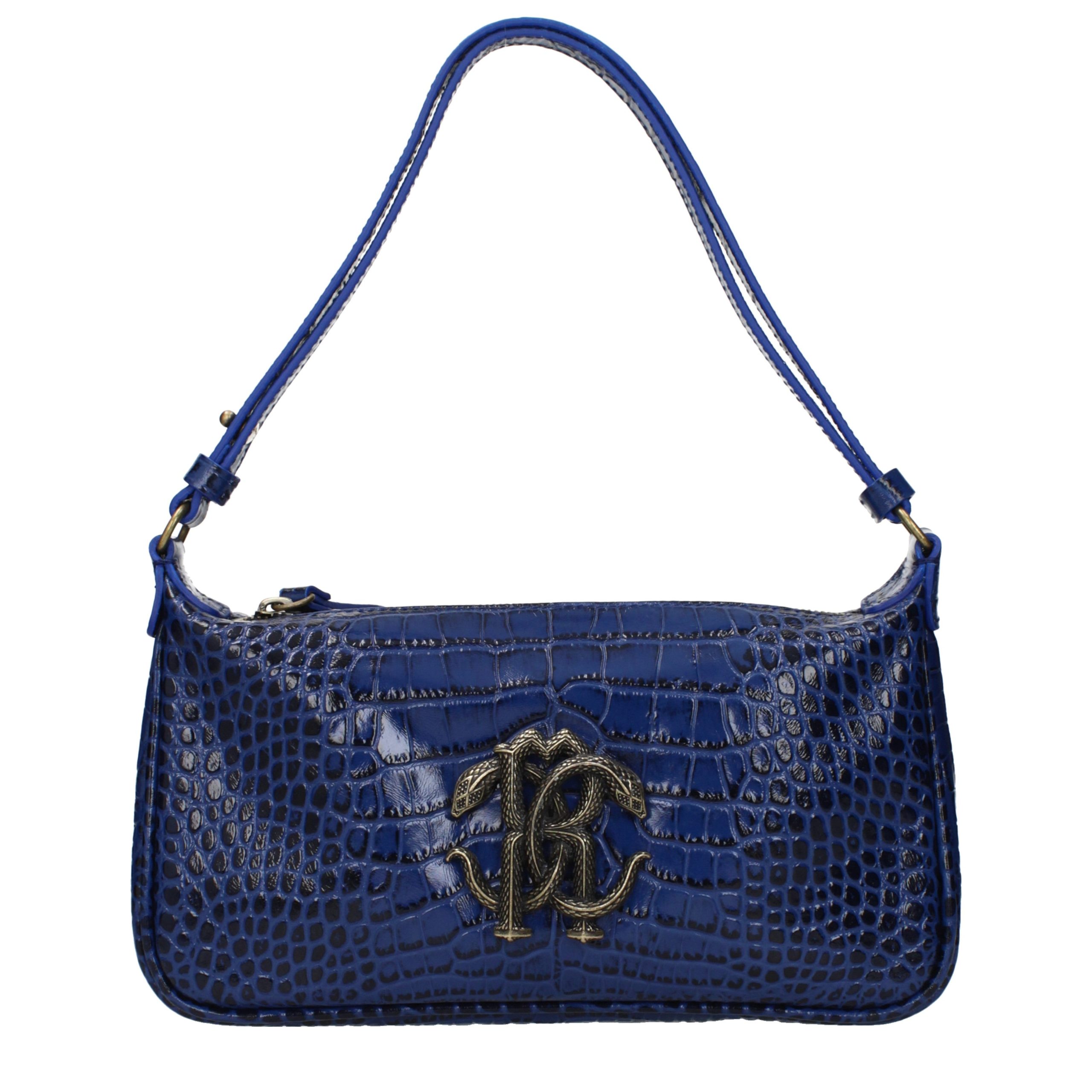 Blue Leather Handbag