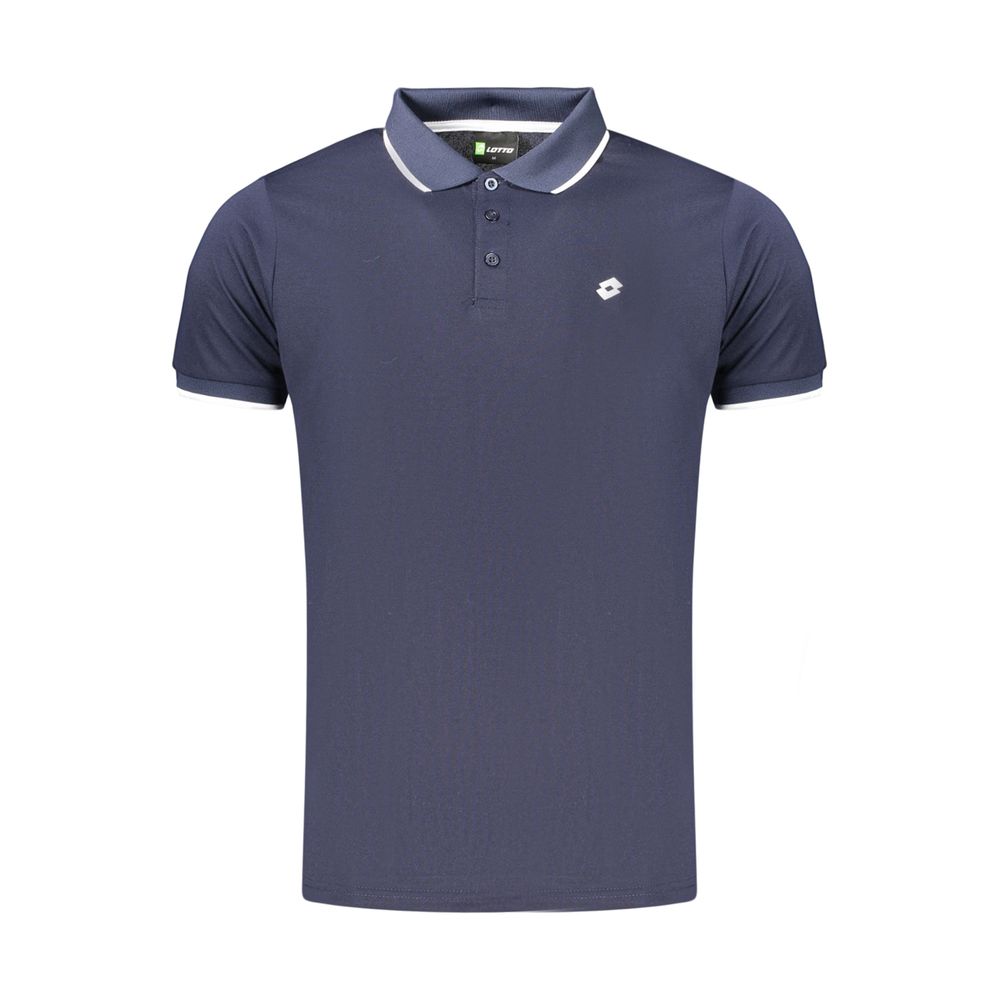 Blue Polyester Men's Polo Shirt