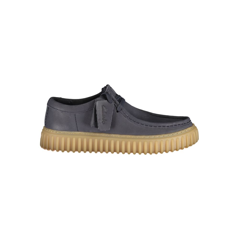 Blue Leather Men's Classic Shoe