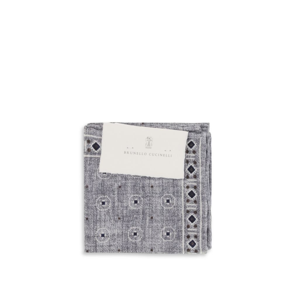 Gray Silk Pocket Square