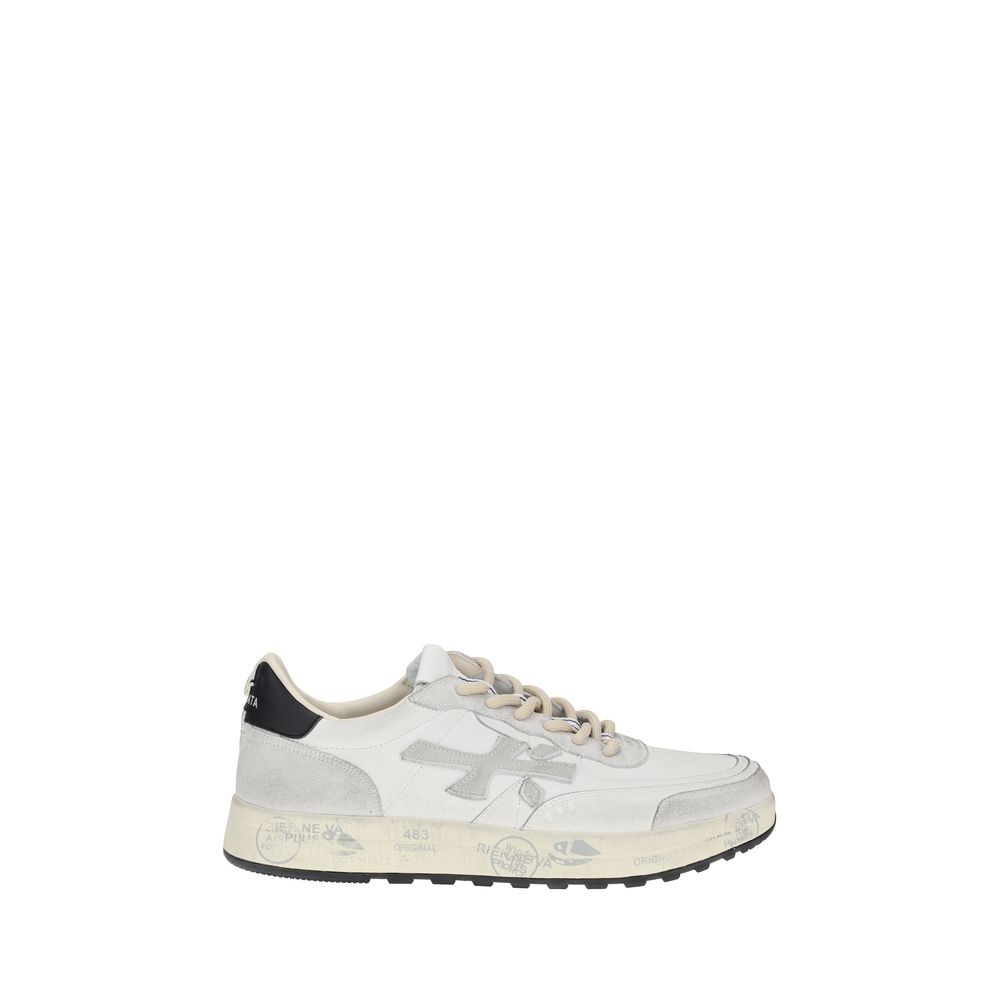 White Calf Leather Bos Taurus Low Top Sneakers