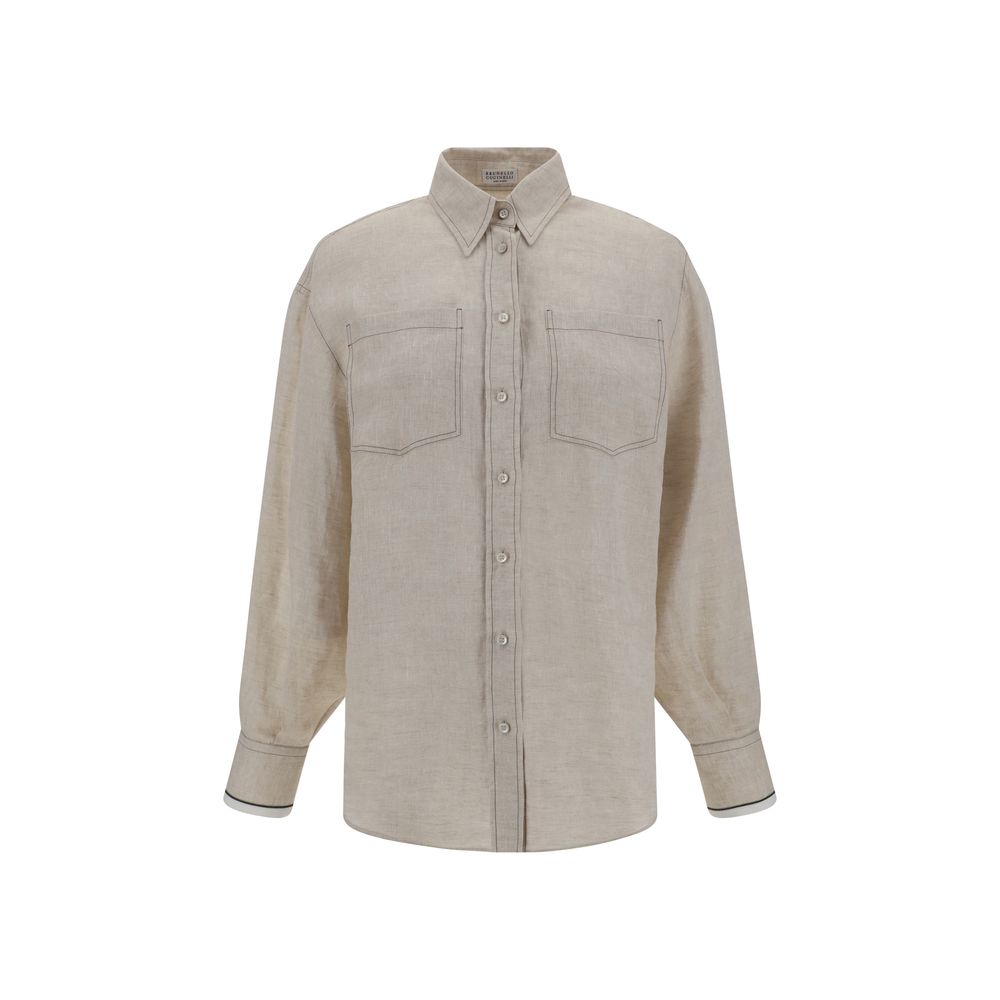 Beige Linen Shirt