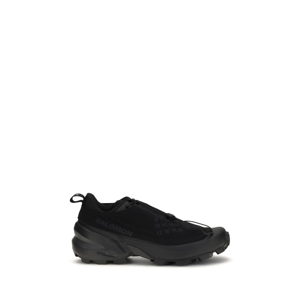 Black Polyester Athletic Sneakers
