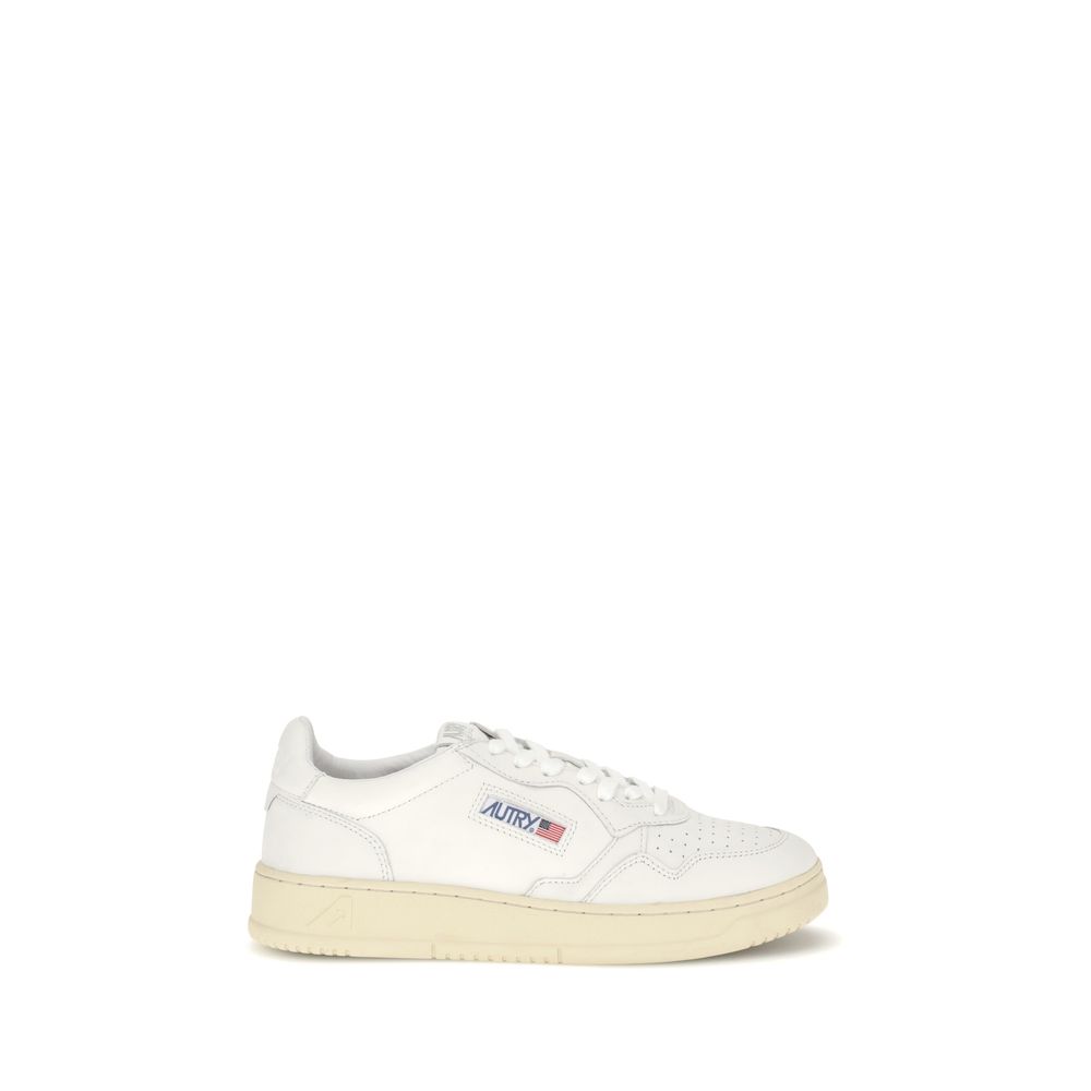 White Calf Leather Bos Taurus Low Top Sneakers