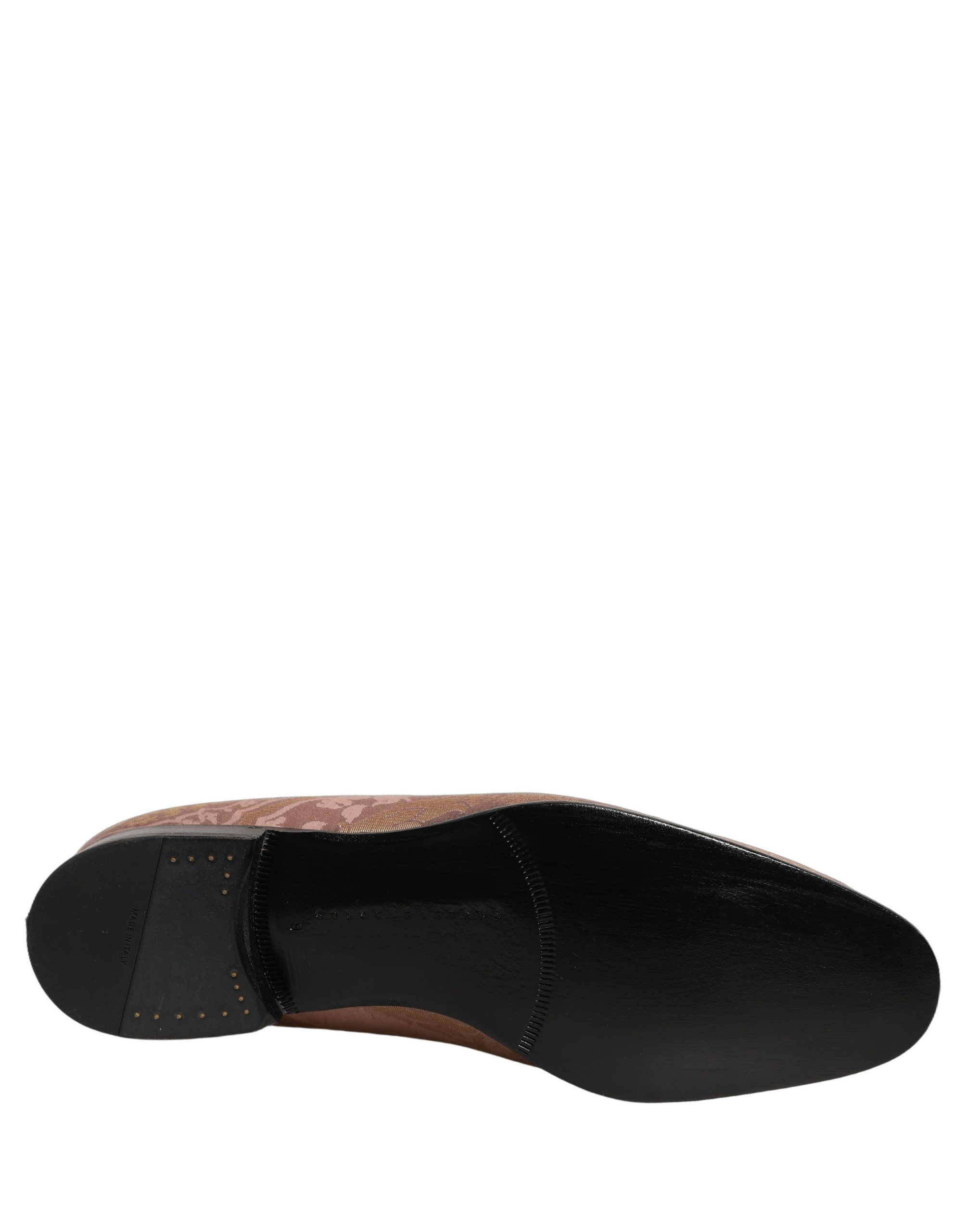 Pink Brocade Men Slip On Dress Loafers Shoes