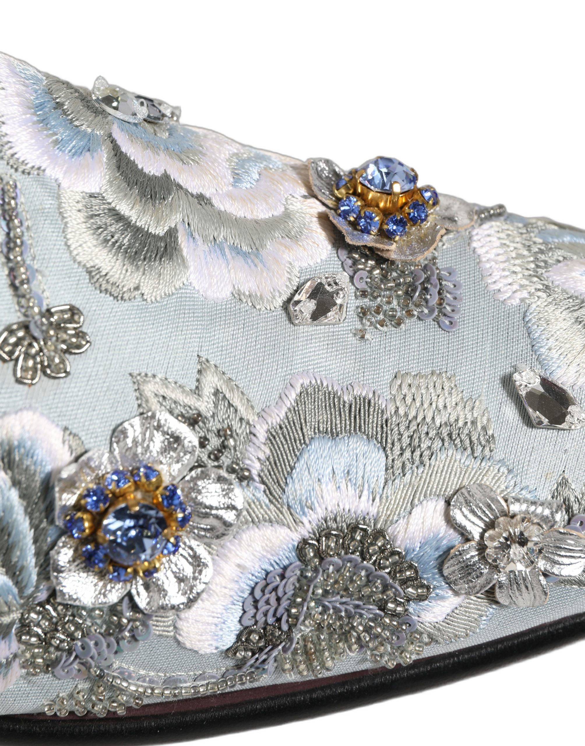 White Floral Embellished Men Loafers  Shoes