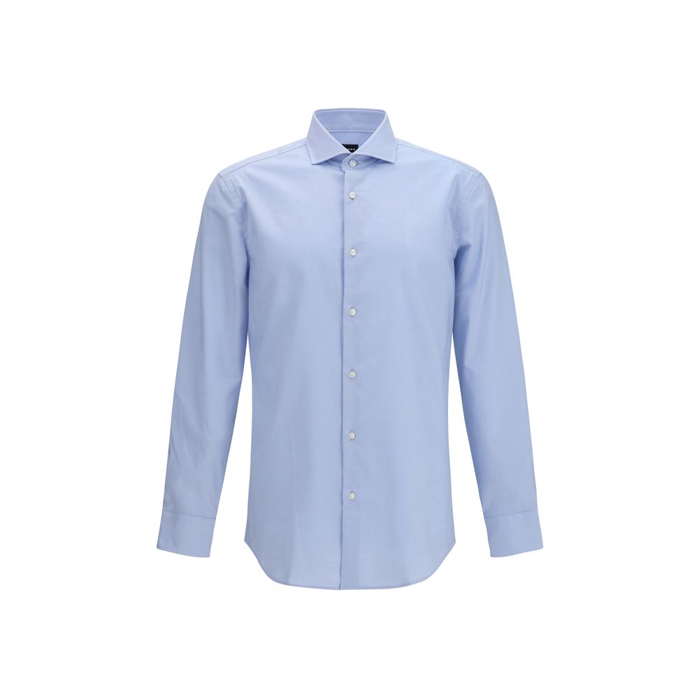 Blue Cotton Dress Shirt