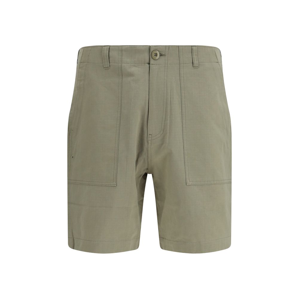 Bicolor Cotton Bermuda Shorts