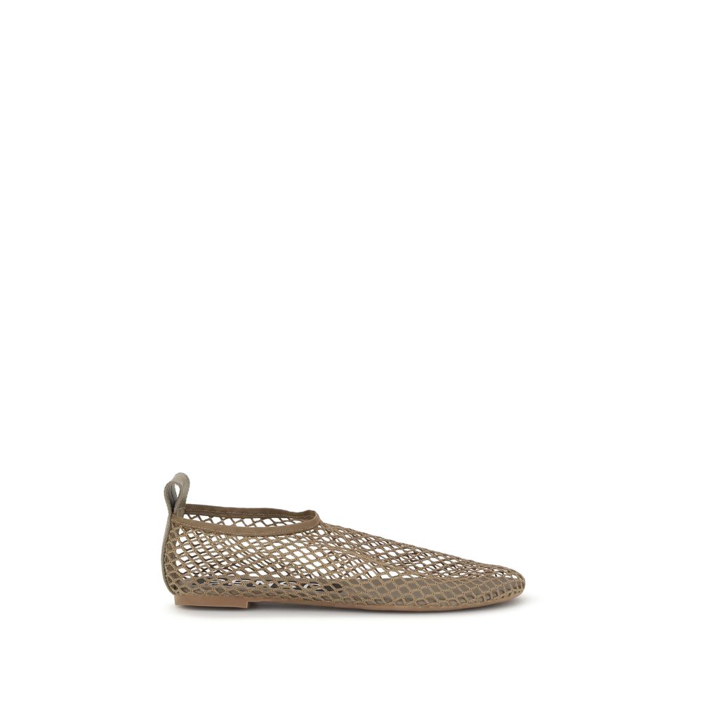 Beige Rubber Ballet Flats