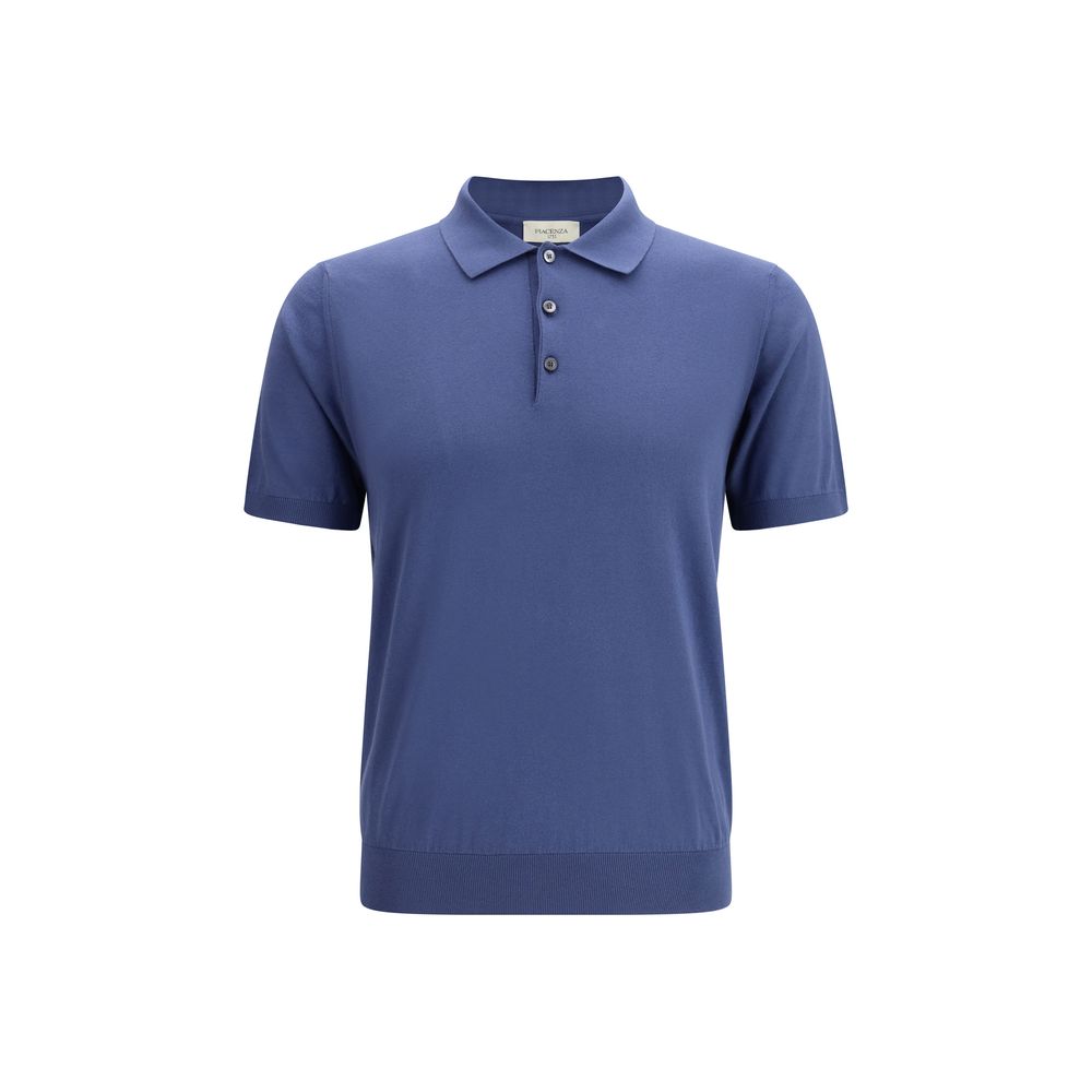 Blue Cotton Polo Shirt