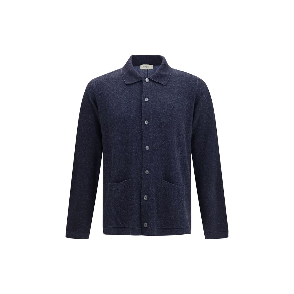 Blue Silk Cardigan