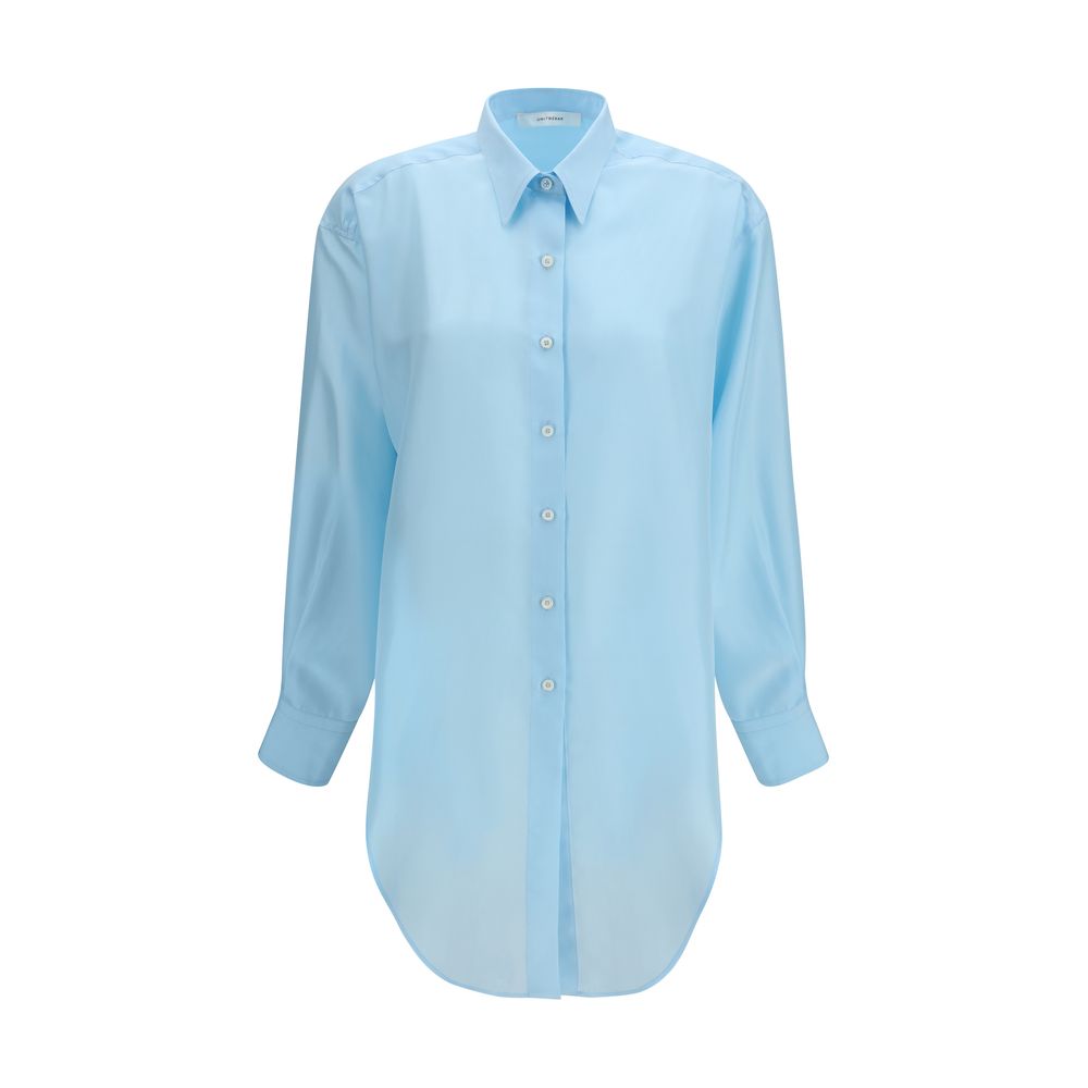 Blue Silk Dress Shirt